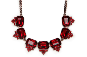 Ruby gemstone necklace