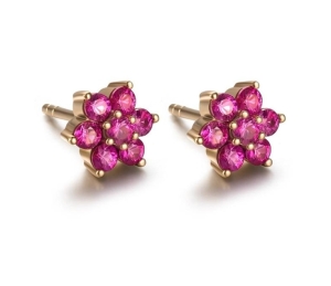 Ruby Gemstone Earrings